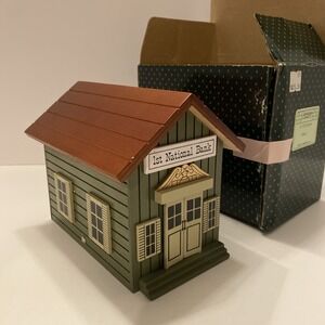 VINTAGE MUSIC BOX HOUSE 1ST NATIONAL BANK "IF I WERE A RICH‎ MAN" Tested Working
